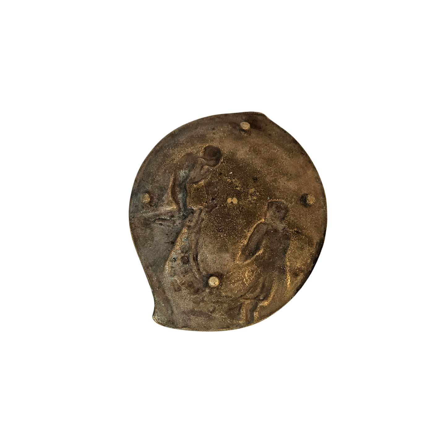 Importante cenicero con escena de pesca