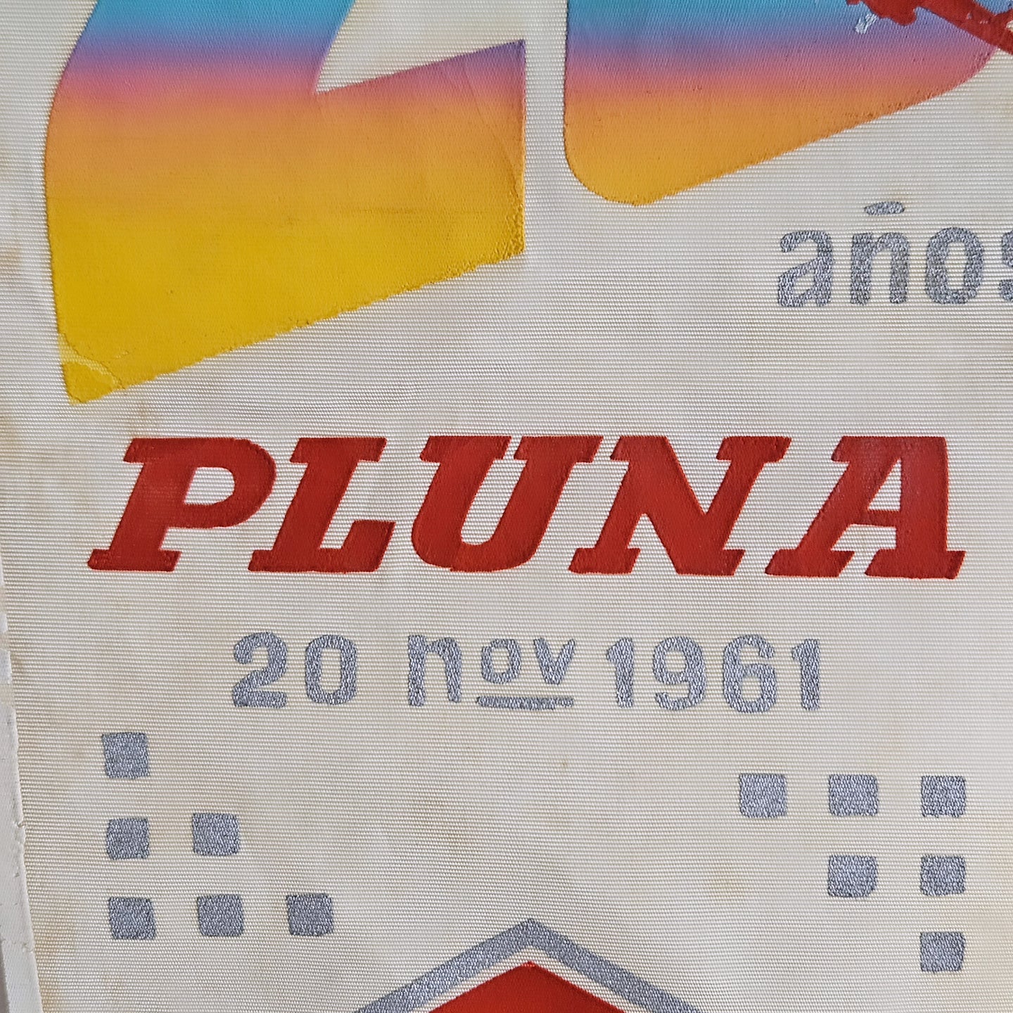Banderin 25 años PLUNA