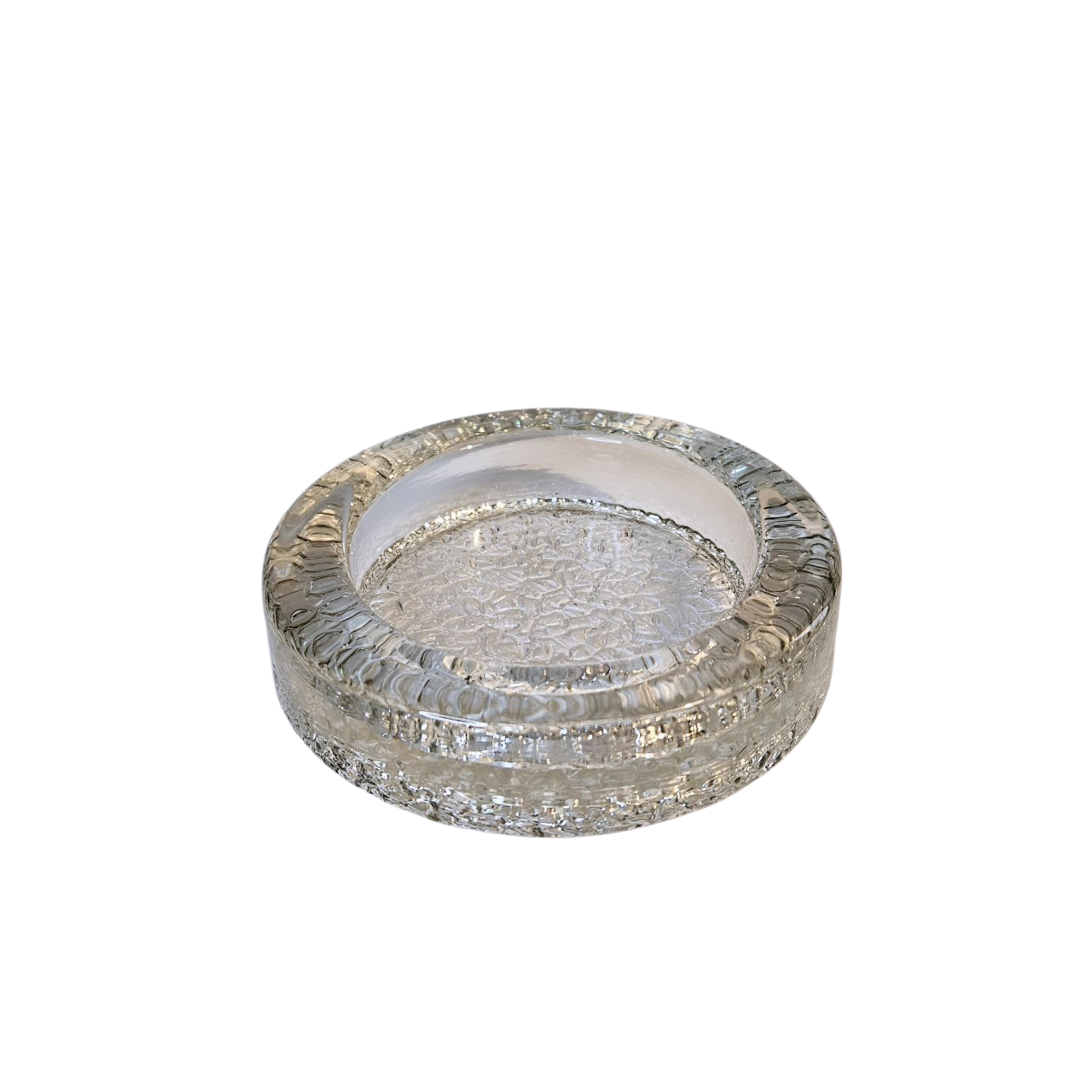 Gran cenicero de vidrio prensado