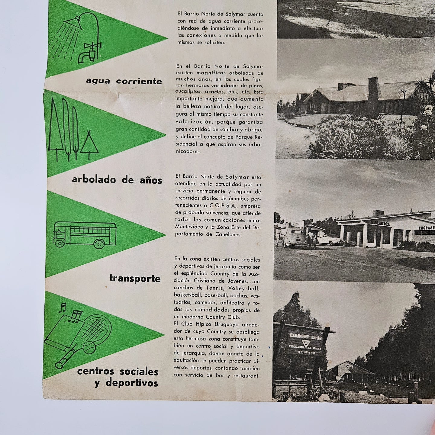 Balneario Solymar - Folleto/Plano promocional