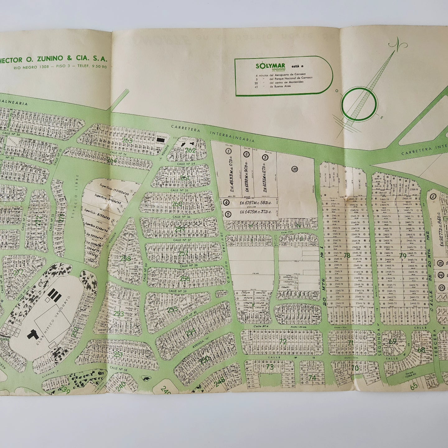 Balneario Solymar - Folleto/Plano promocional