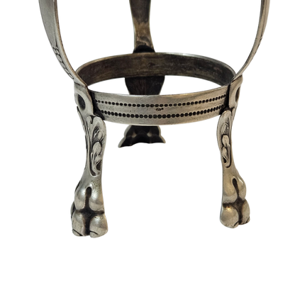 Antiguo posa mate en Metal Blanco sellado "Corneta"