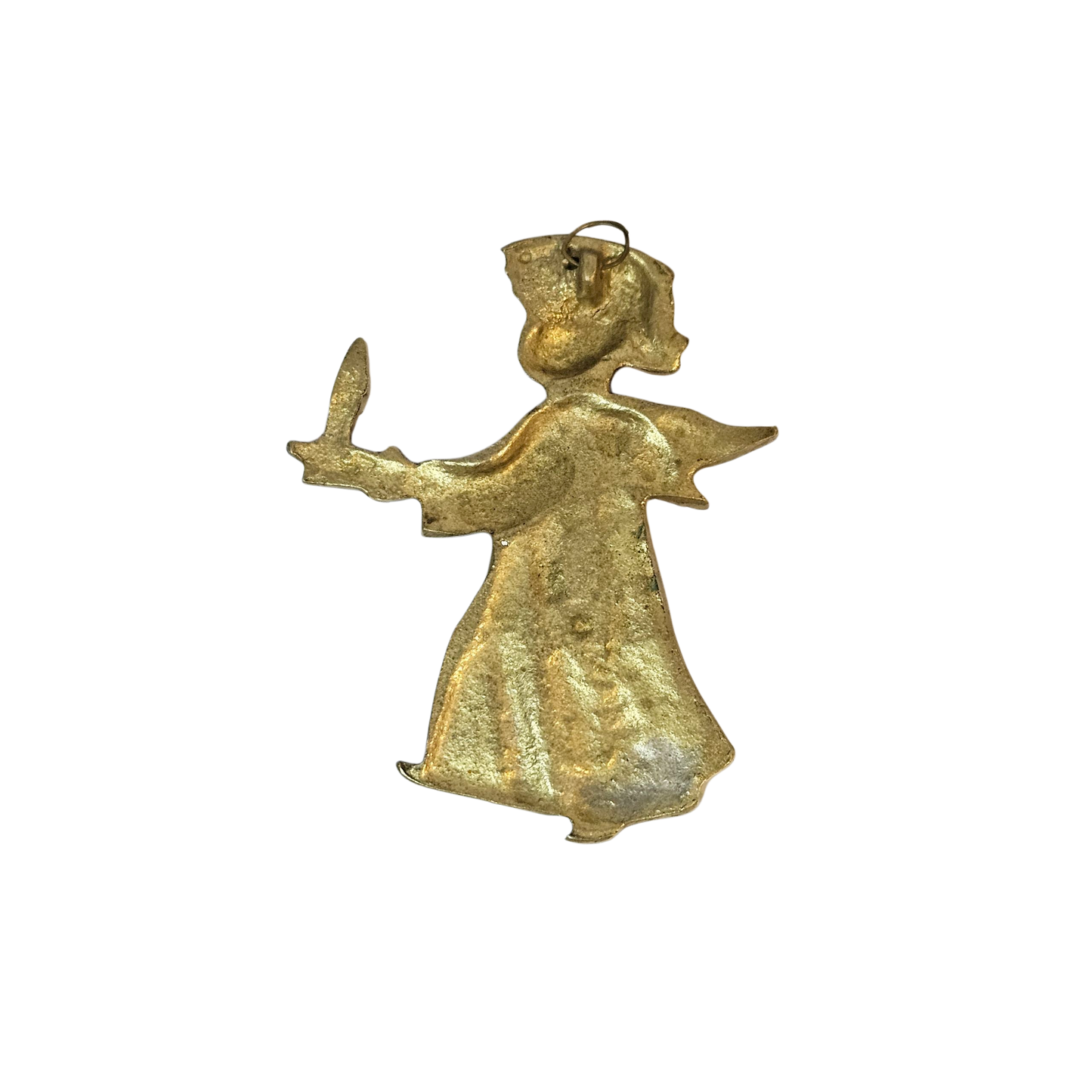 Ángel de la guarda en bronce