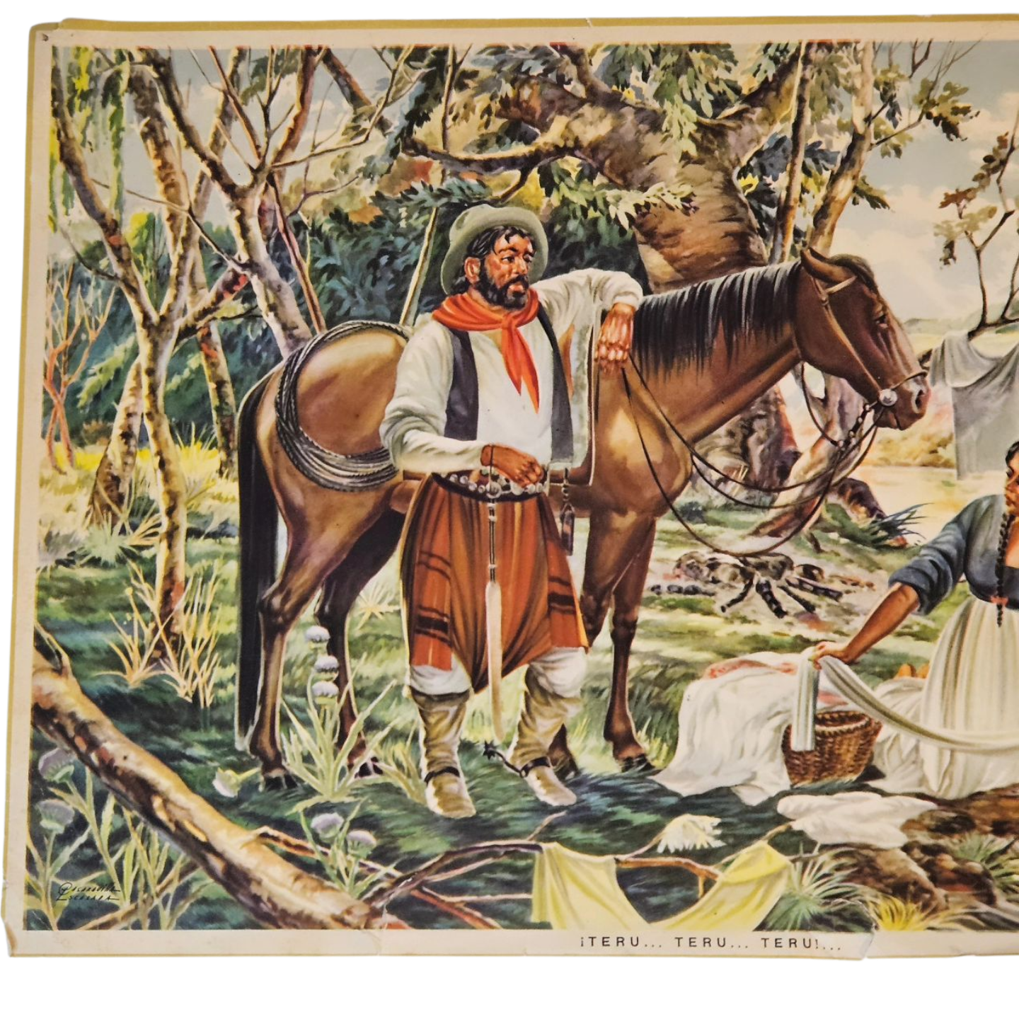 Lamina gauchesca Junto al Río