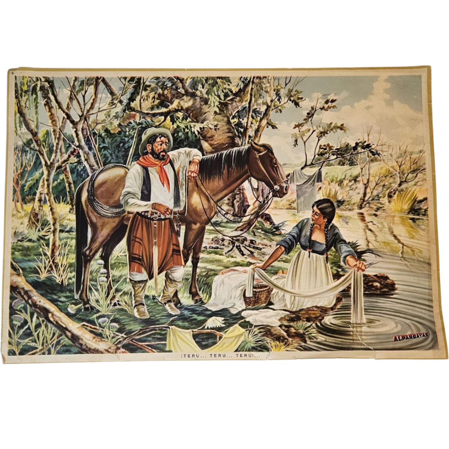 Lamina gauchesca Junto al Río