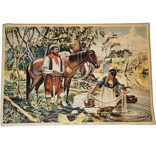 Lamina gauchesca Junto al Río