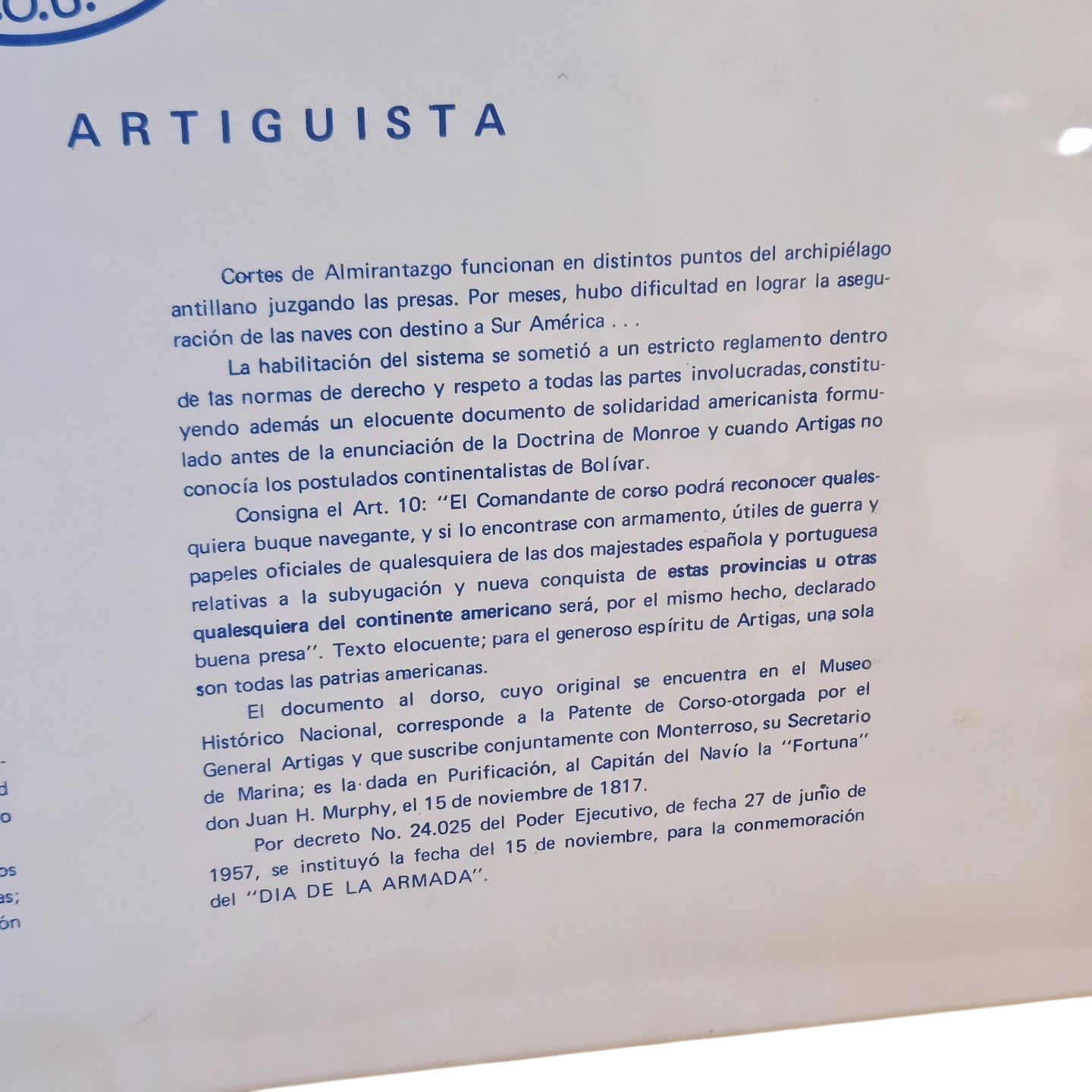 Patente de Corso - Artigas