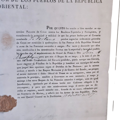 Patente de Corso - Artigas