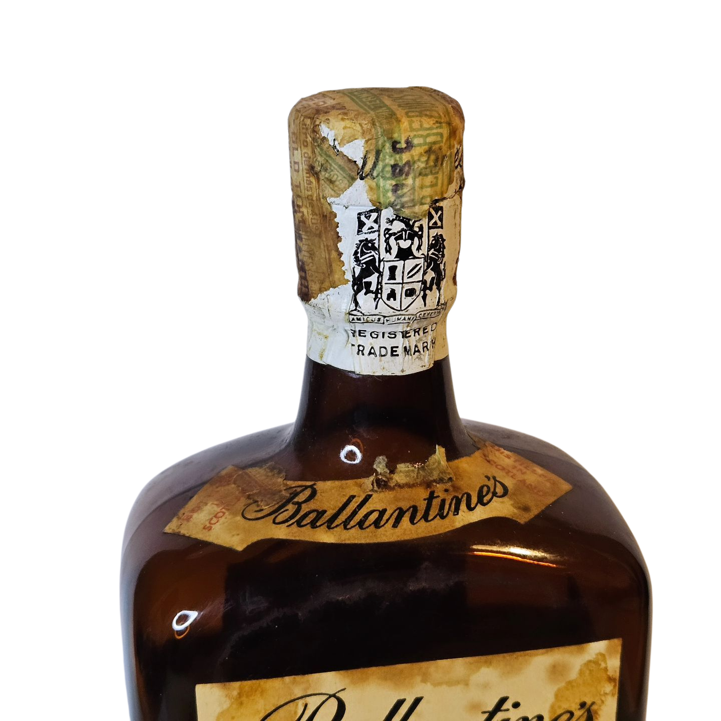 Antigua Botella Whisky Ballantine’s Sellada
