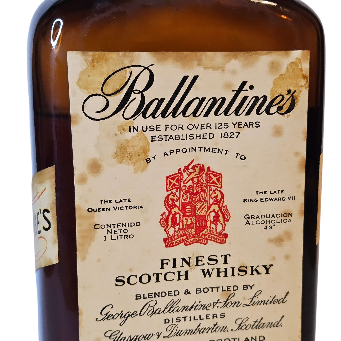 Antigua Botella Whisky Ballantine’s Sellada