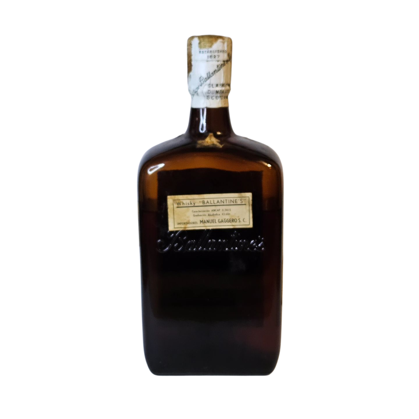 Antigua Botella Whisky Ballantine’s Sellada