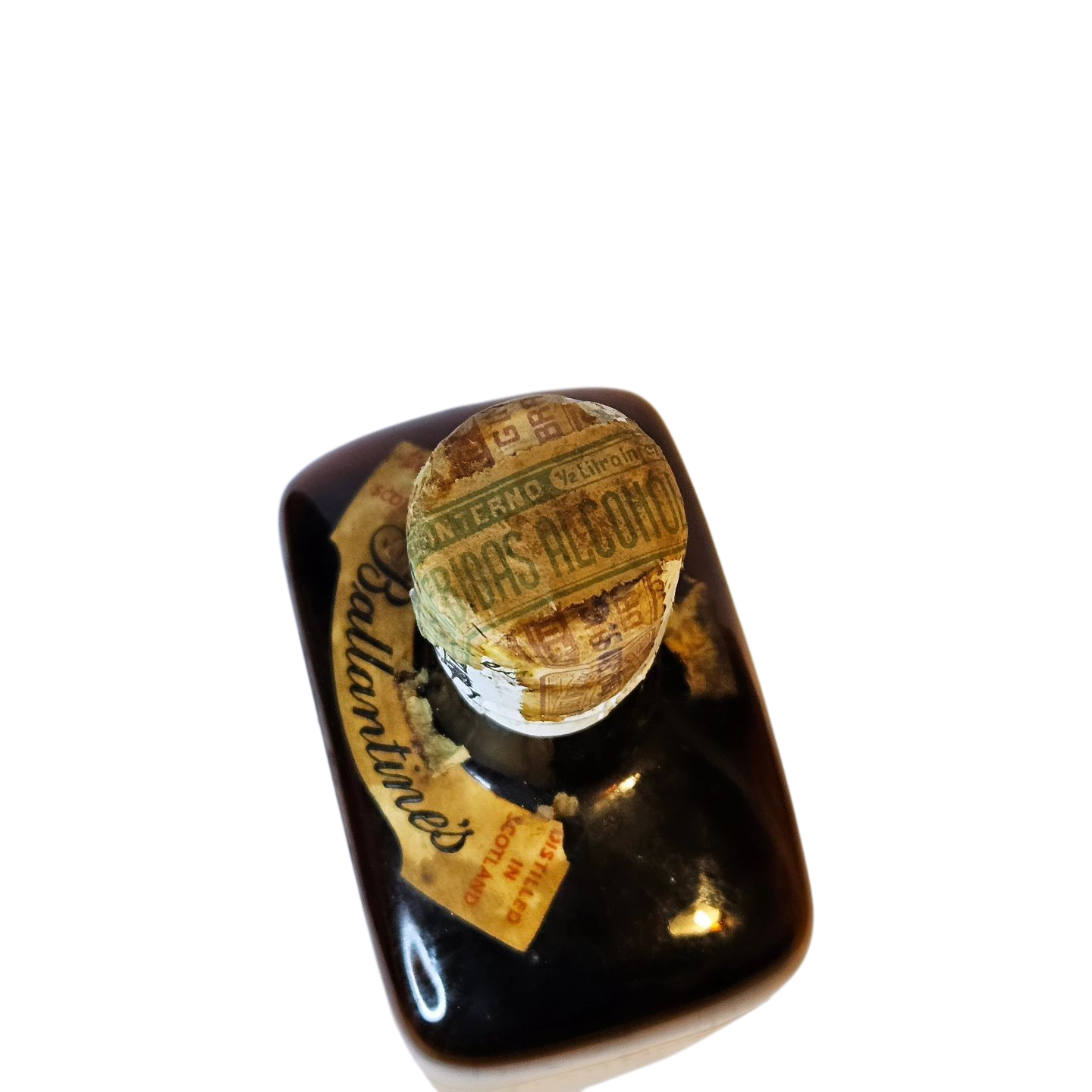 Antigua Botella Whisky Ballantine’s Sellada