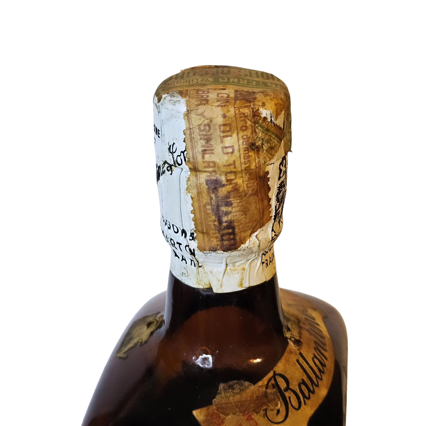 Antigua Botella Whisky Ballantine’s Sellada