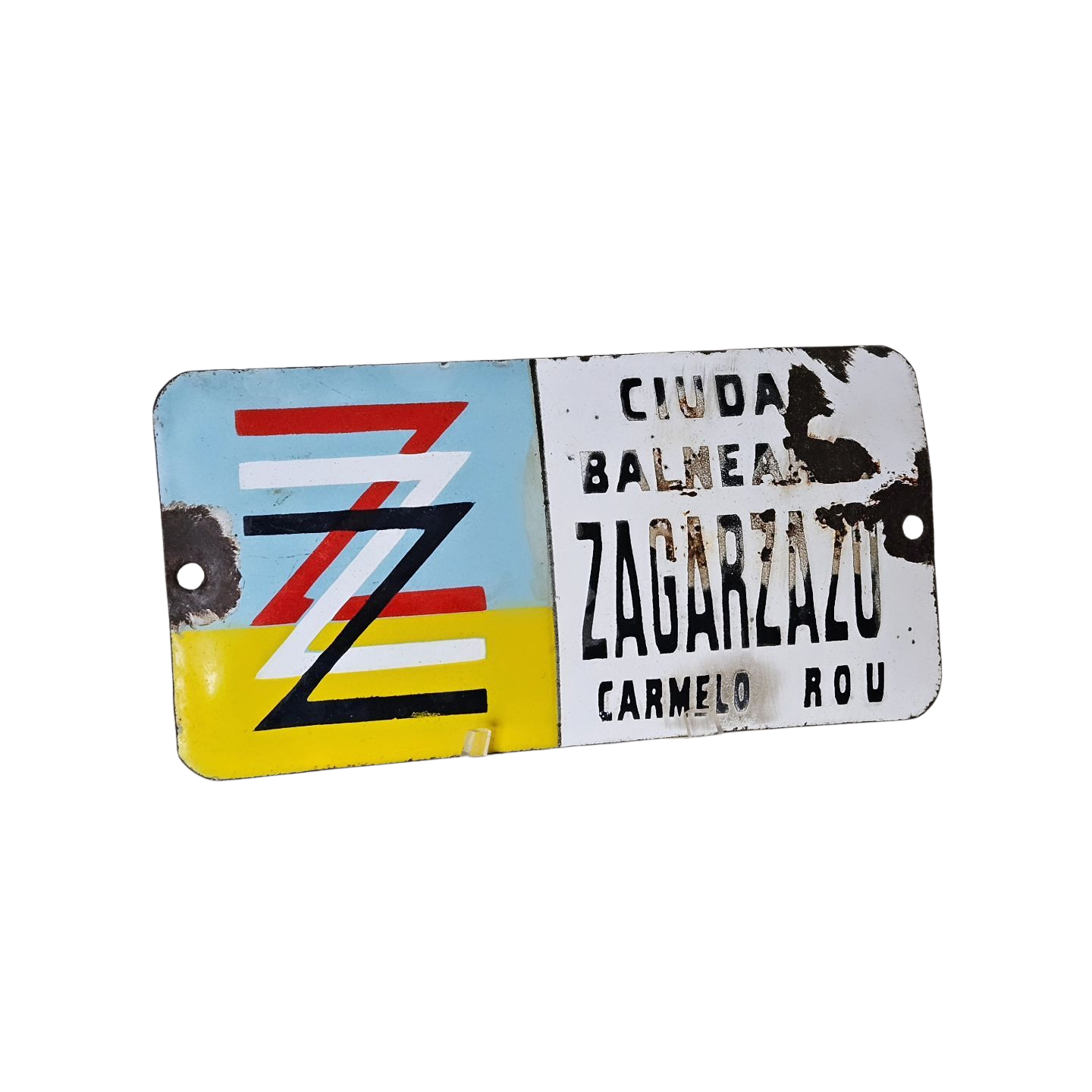Chapa Esmaltada Balneario Zagarzazu
