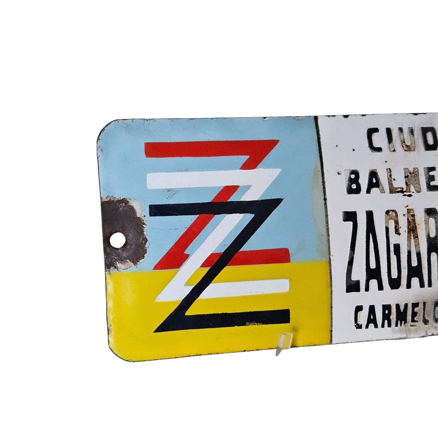 Chapa Esmaltada Balneario Zagarzazu