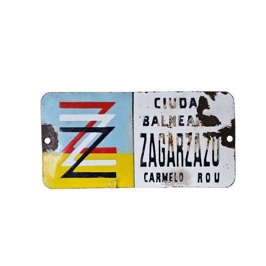 Chapa Esmaltada Balneario Zagarzazu
