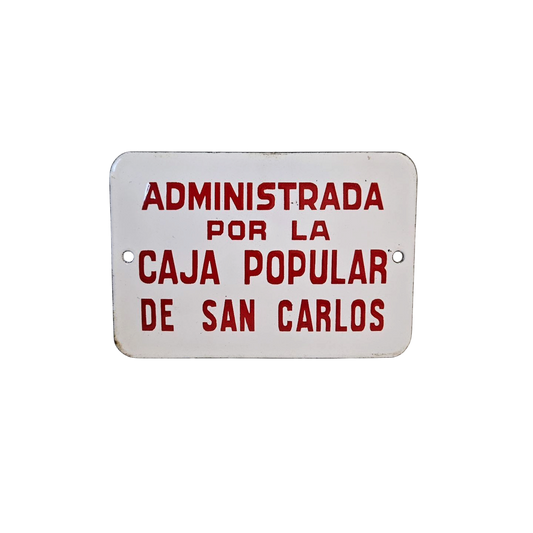 Chapa esmaltada Caja Popular