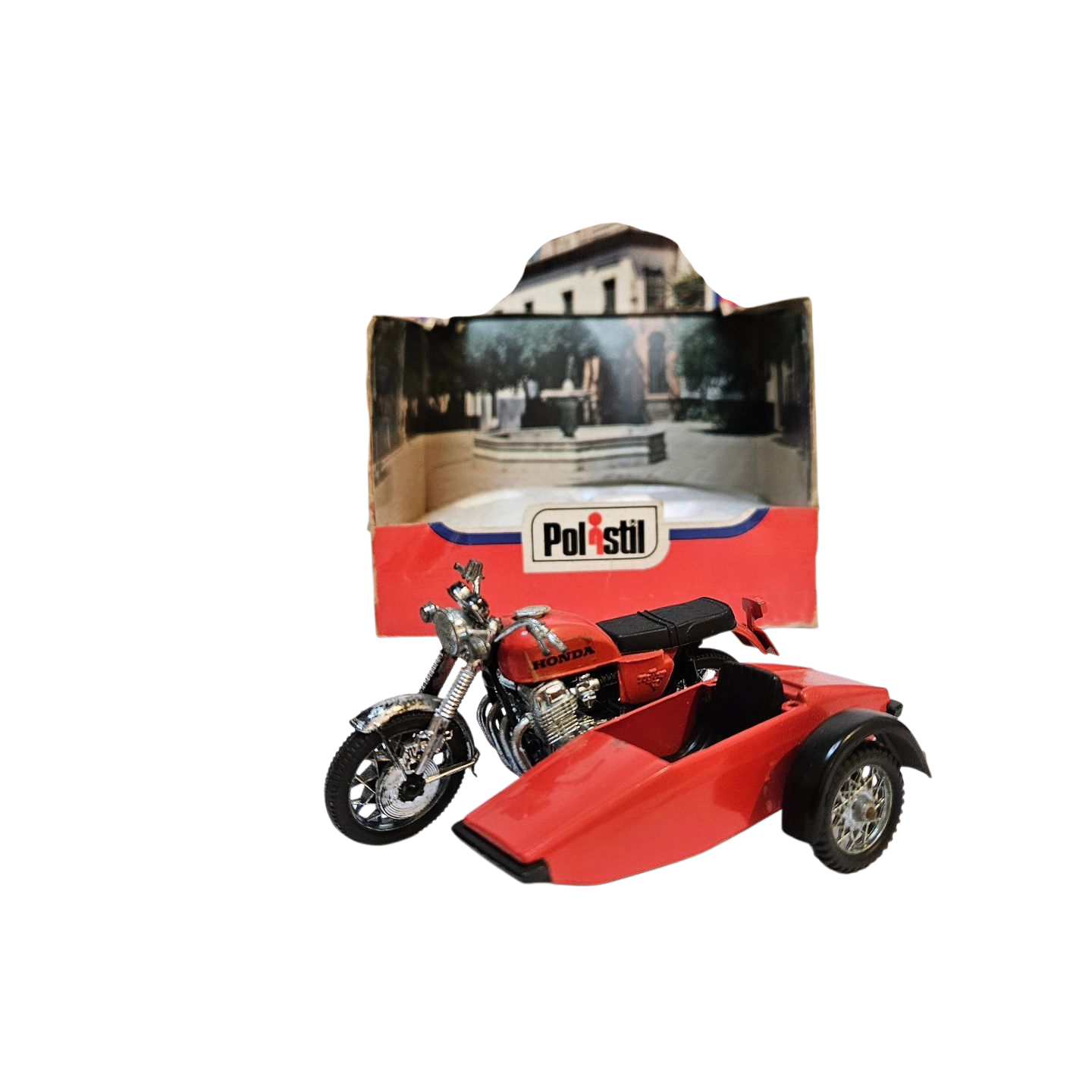 Moto Honda con Side Car Polistil