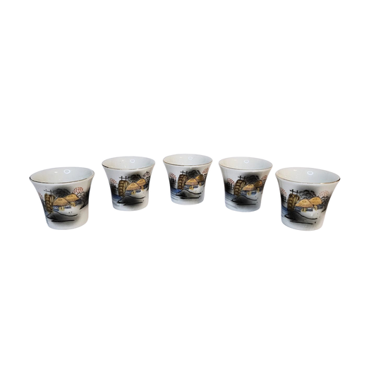 Set de vasos de sake con Litofania