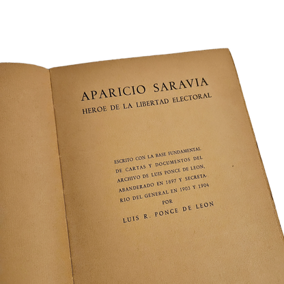 Libro Aparicio Saravia: Héroe de la libertad