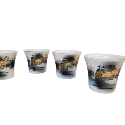 Set de vasos de sake con Litofania