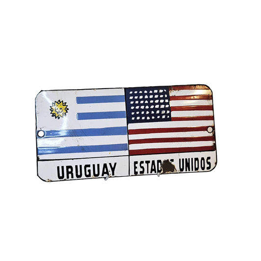 Chapa Esmaltada Uruguay - Estados Unidos