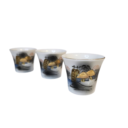 Set de vasos de sake con Litofania
