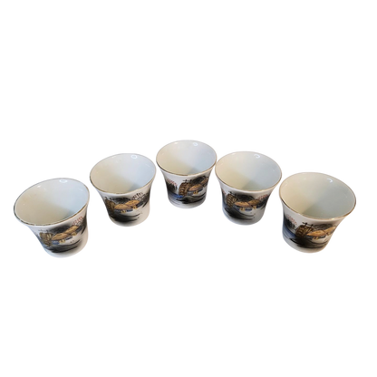Set de vasos de sake con Litofania