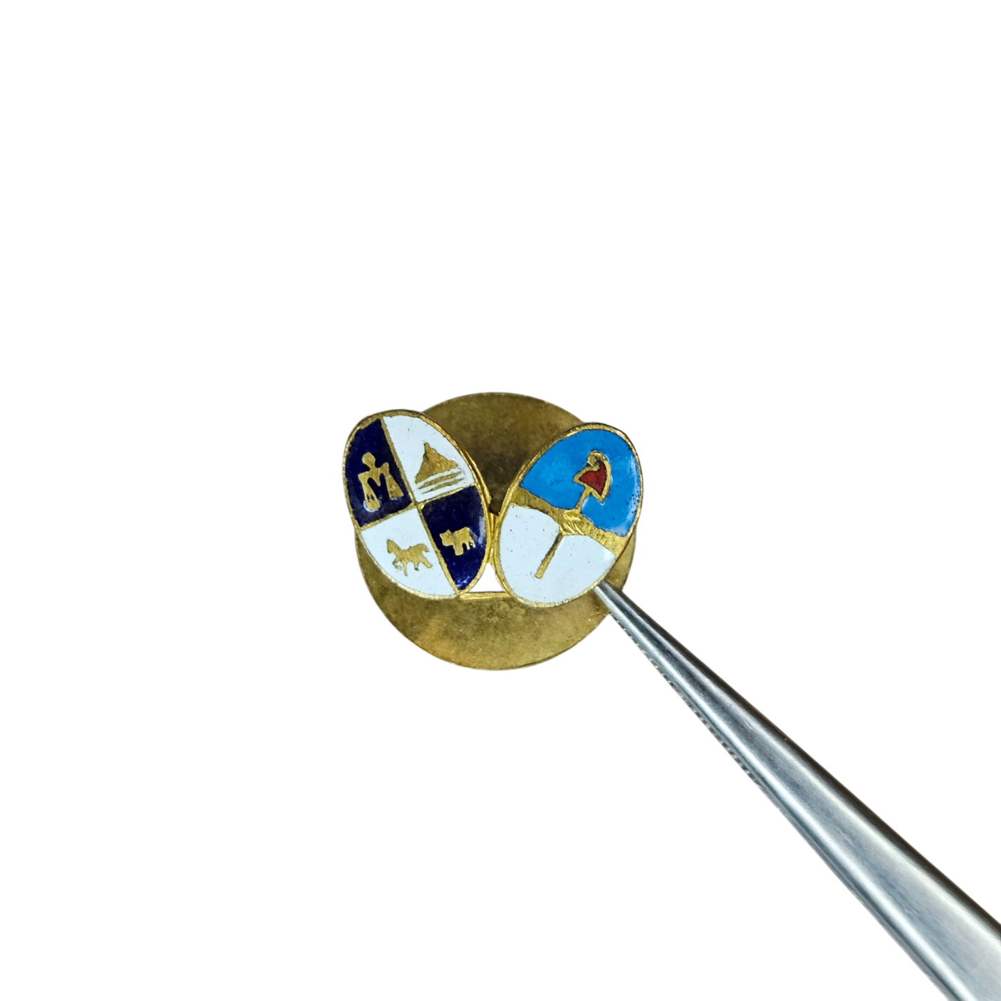 Pin esmaltado con escudos de Uruguay-Argentina