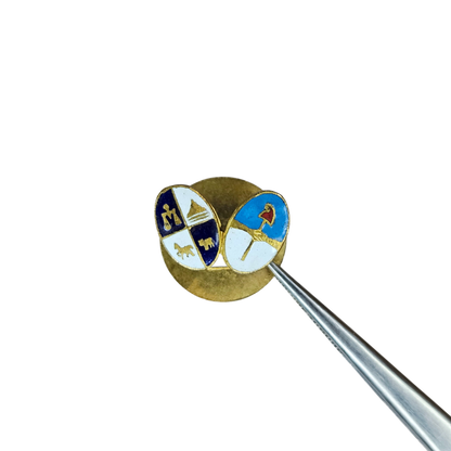 Pin esmaltado con escudos de Uruguay-Argentina