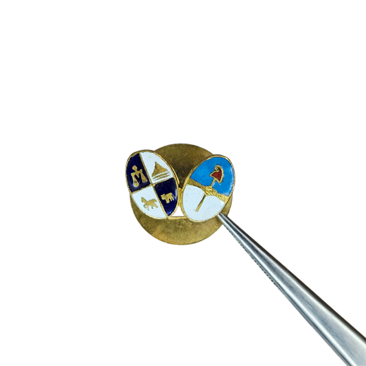 Pin esmaltado con escudos de Uruguay-Argentina