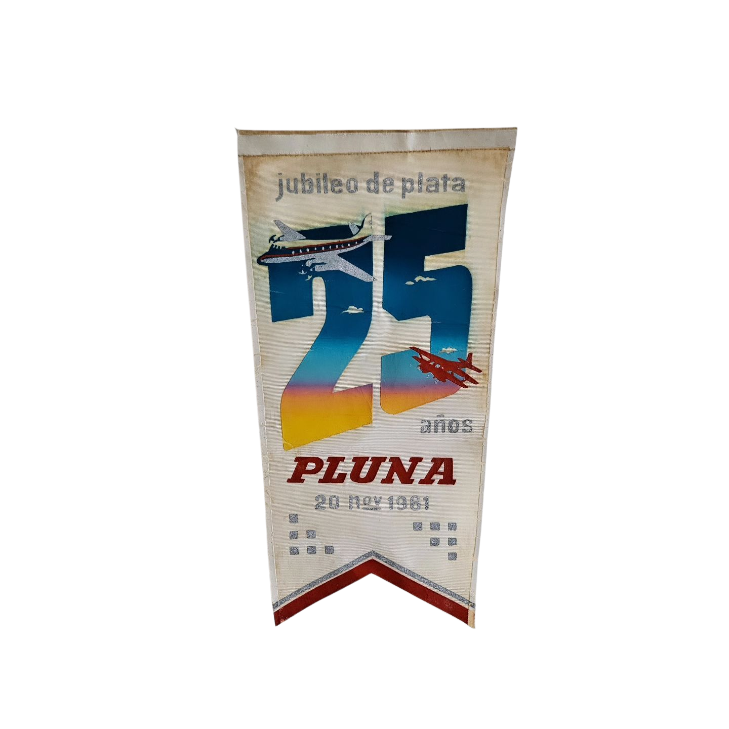 Banderin 25 años PLUNA