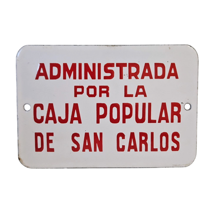 Chapa esmaltada Caja Popular