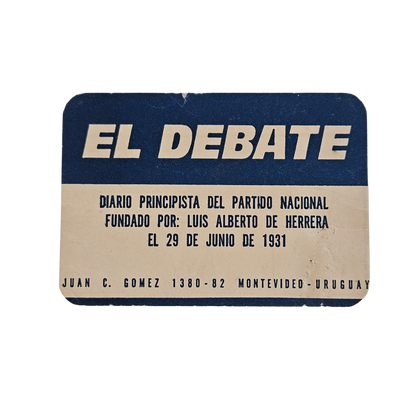 Carnet de Prensa diario "El Debate" del Partido Nacional