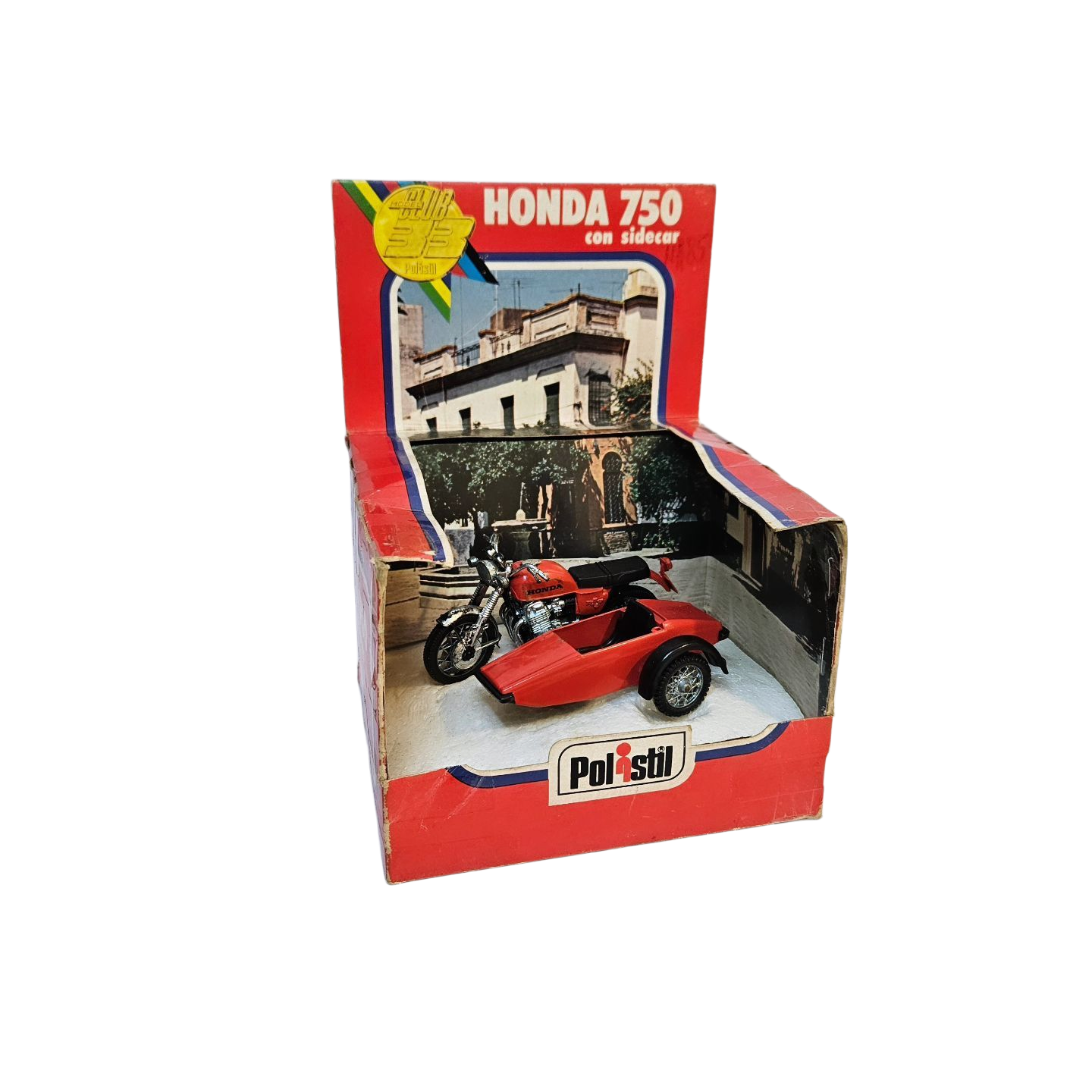 Moto Honda con Side Car Polistil