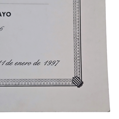 Diploma Tetracampeonato histórico de Peñarol (1993-1996)