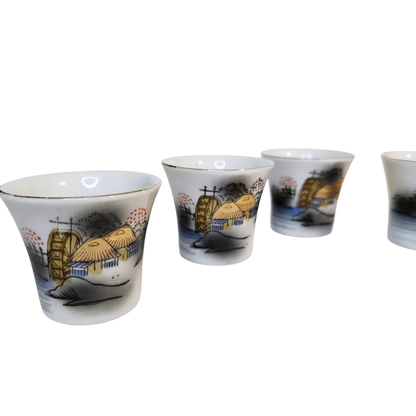 Set de vasos de sake con Litofania